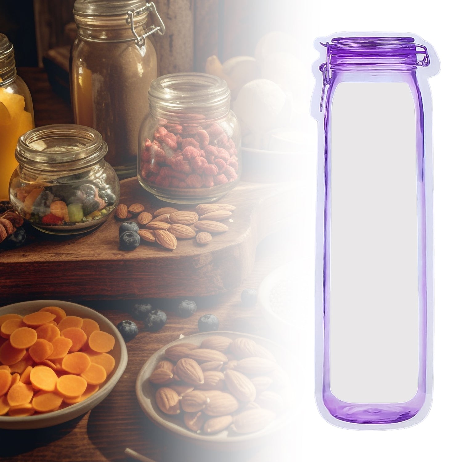 Food Storage Bag Bottles Shape Ziplock Bags Reusable (1 Pc  500 Ml) Food Storage Bag Bottles Shape Ziplock Bags Reusable (1 Pc  500 Ml)